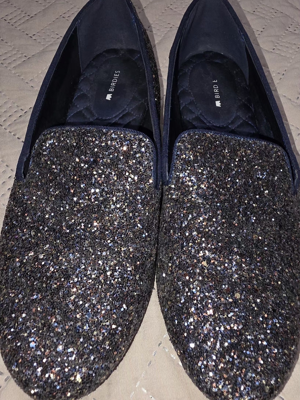 Birdies The Starling Galaxy Glitter Loafer Flats Size 10